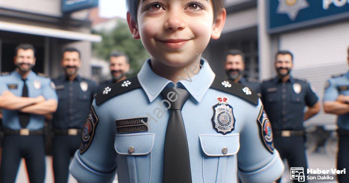 "Muğla'da Engel Tanımayan Hayal: Hamza Bir Günlüğüne Polis Oldu" başlıklı haber için fotorealistik,