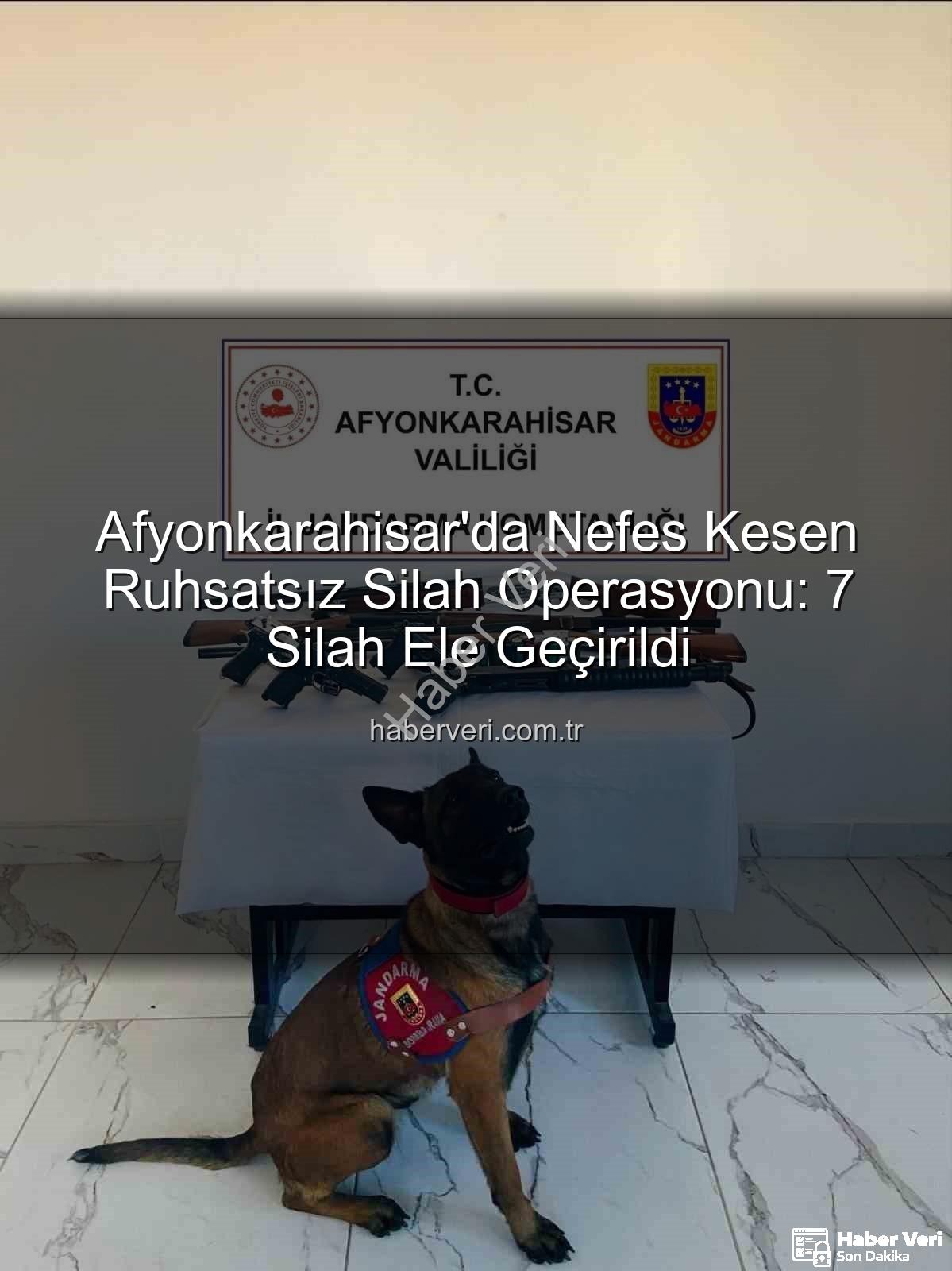 ruhsatsız silah - Afyonkarahisar'da Nefes Kesen Ruhsatsız Silah Operasyonu: 7 Silah Ele Geçirildi