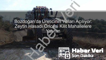 Bozdoğan’da Üreticinin Yolları Açılıyor: Zeytin Hasadı Öncesi Kilit Mahallelere Yatırım